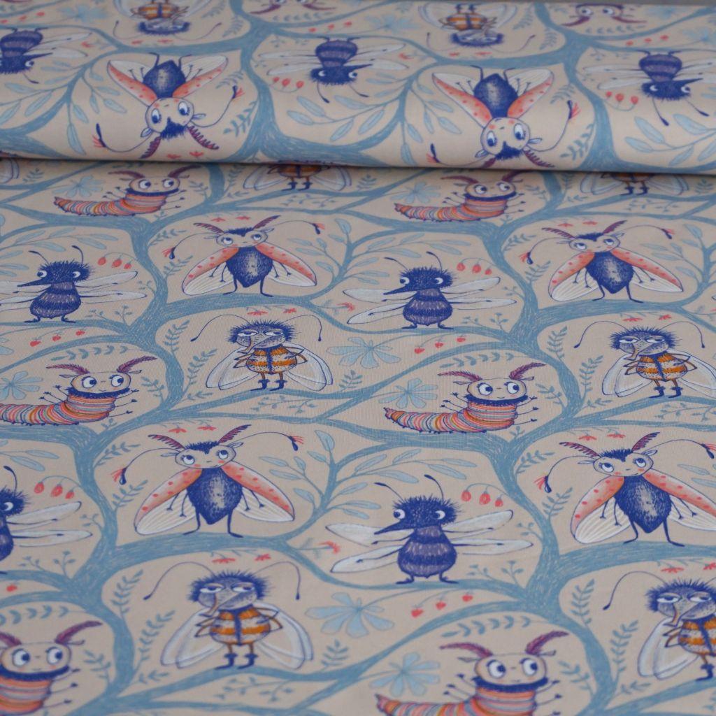 Baumwolljersey Krabbler von Susalabim blau pastell – Bio